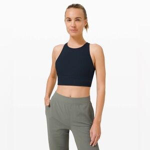 Lululemon Energy Bra High Neck Long Line Rib - True Navy